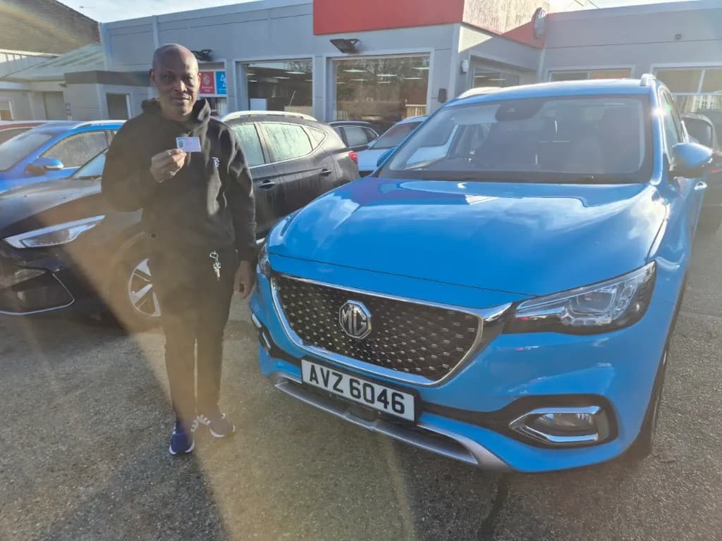 Customer collecting their MG ZS